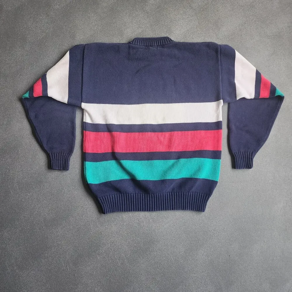 Vintage 90's GANT Sailboat Hand Intarsia Navy Sweater XXLT - Picture 7 of 7